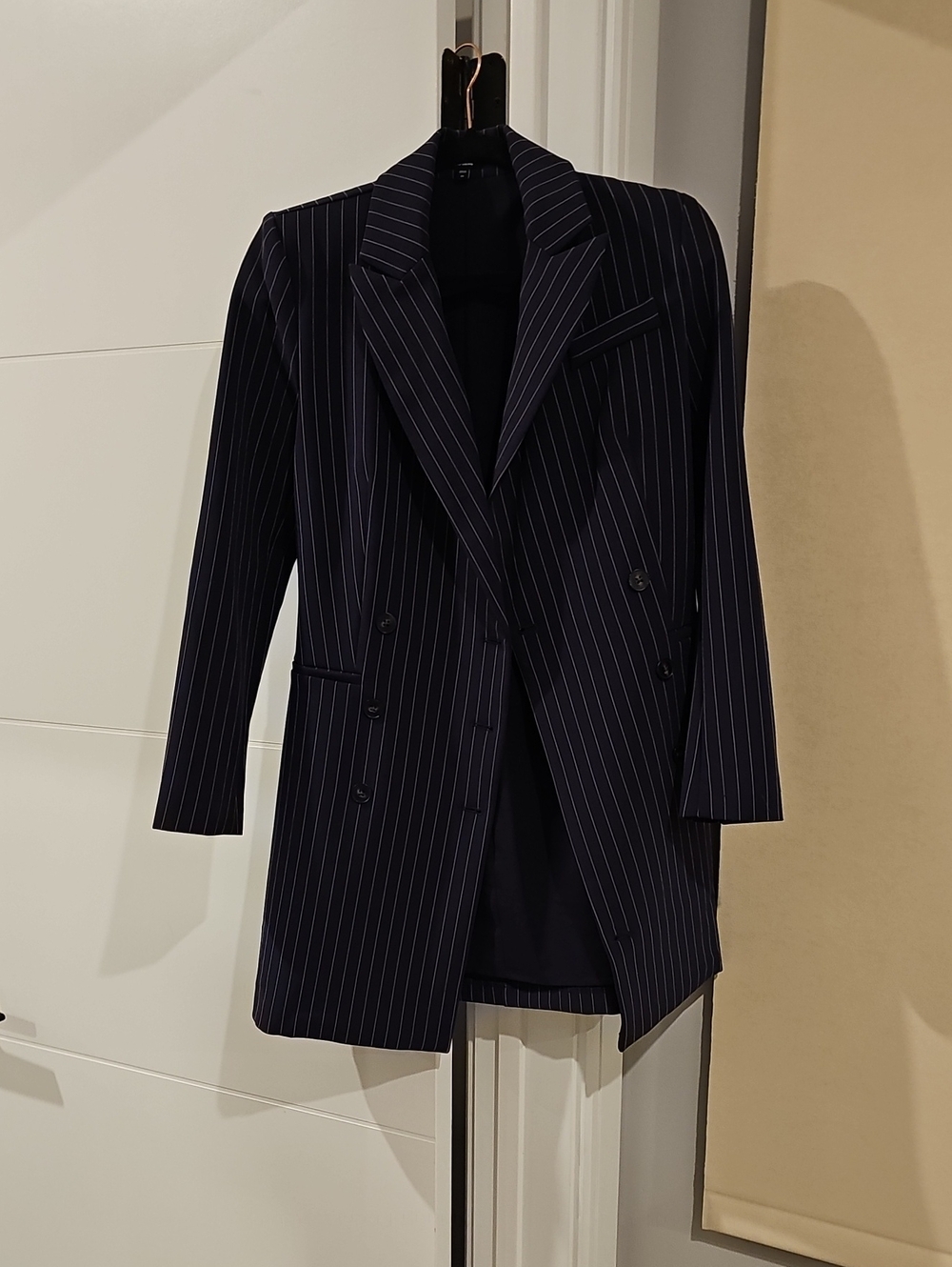 Express Pinstripe Double-Breasted Dress